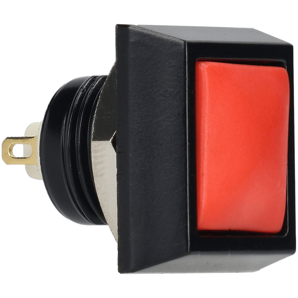 R-Tech 524641 Momentary Pushbutton Switch, Spst, 12Mm Cutout, Ip67, Red 5053556019069