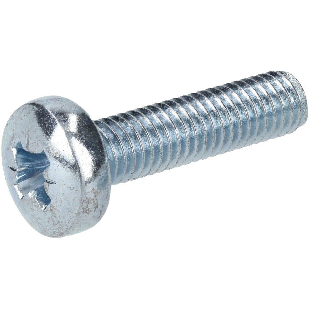 R-Tech 337186 Pozi Pan Head Machine Screws Bzp M5 20Mm - Pack Of 100 5053556010998