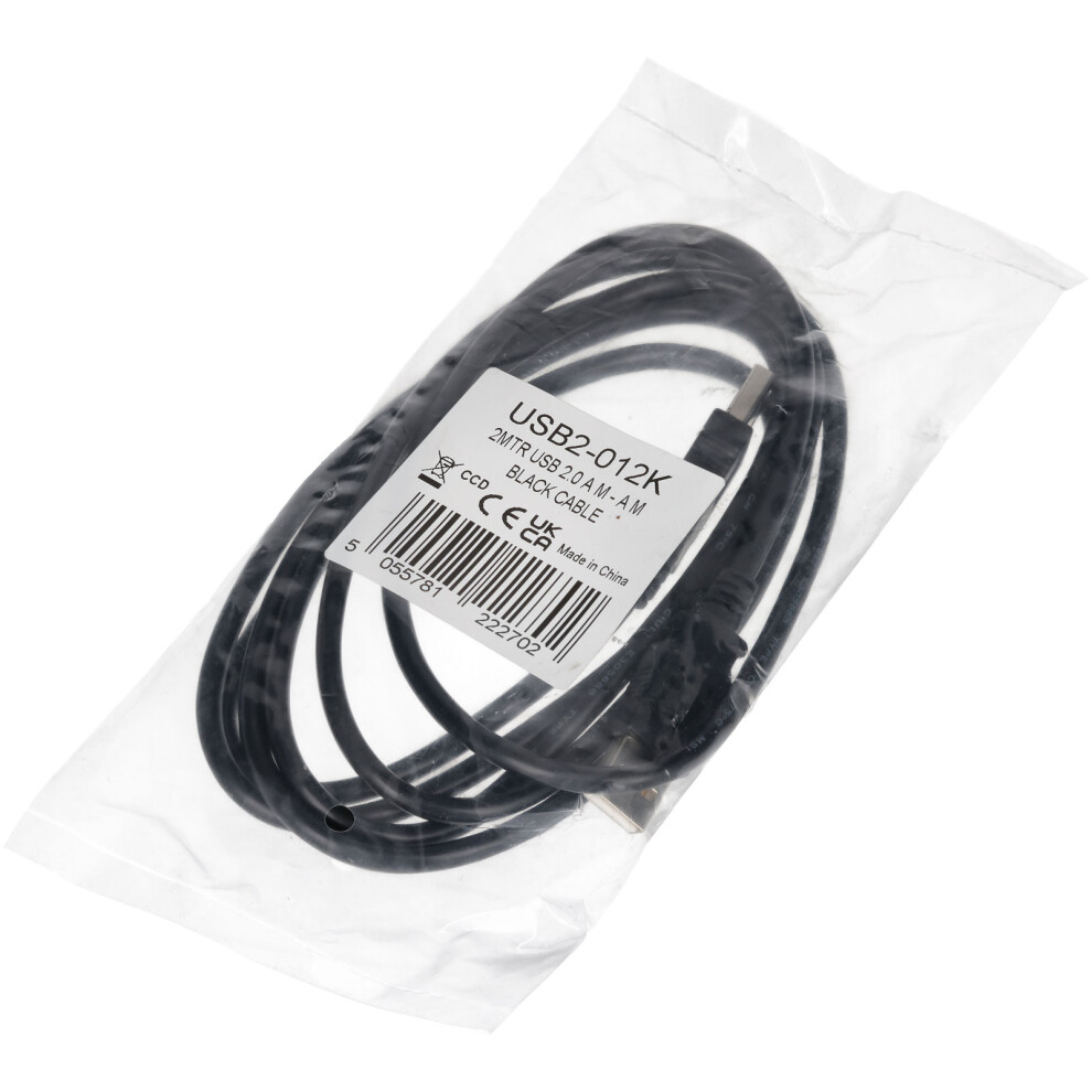 Truconnect Usb2 Usb2 Cable A Male To A Male 2M Black 5055781222702