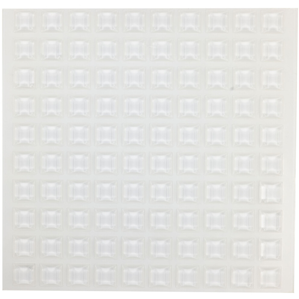 R-Tech 310007 Pu Square Protective Feet 12.7 X 12.7 X 3.1 - Clear - Sheet 100 5053556003433