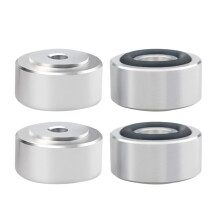 4Pcs Aluminum Alloy Speaker Spikes Stand Feet Pad-silver large