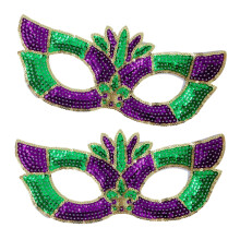 2pcs Carnivals Glitters Half Face Mask-Three color five pet