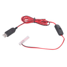 USB 5V to 1.5V 3A Dummy Battery Cable with Switches for-1 meter
