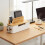 Bamboo Cable Organizer Box with Phone & Tablet Holders 2