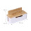 Bamboo Cable Organizer Box with Phone & Tablet Holders 4