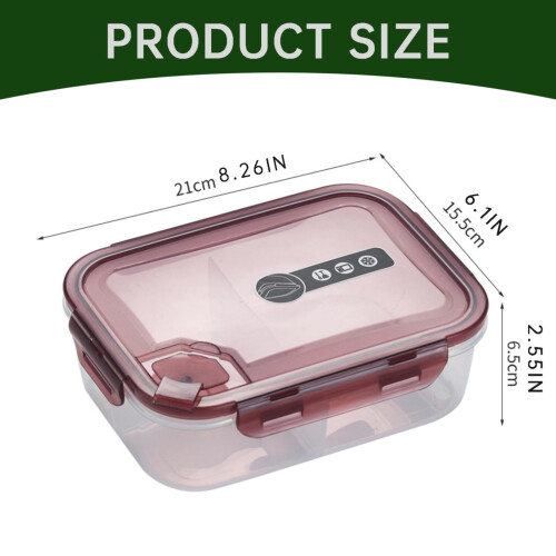3-Compartment Microwave-Safe Plastic Lunch Box 1
