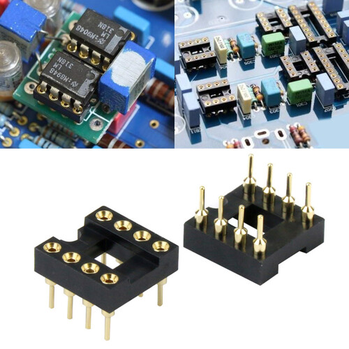 Gold Plated Hole DIP8 IC Socket Minimizes Signals Loss For High 1