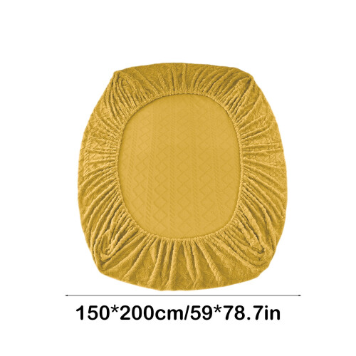 Φανελένιο Σεντόνι με Εφαρμοστή Ραφή 150x200cm Κίτρινο 1 Τεμάχιο 2