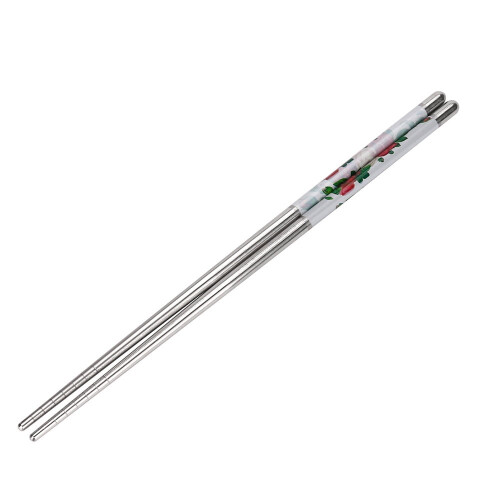 Essstäbchen aus Edelstahl, 23 cm, 1 Paar 2