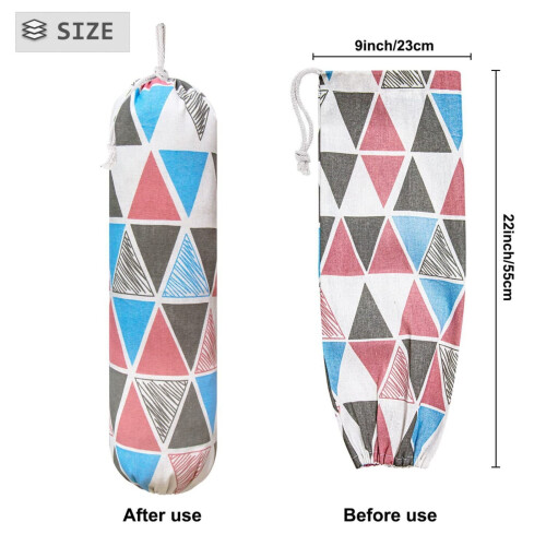 Plastic Bag Dispenser Wall Mount Reusable Kitchen Organizer 2