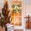 Pre-Lit Blue and White Pine Wreath with Ornaments 3