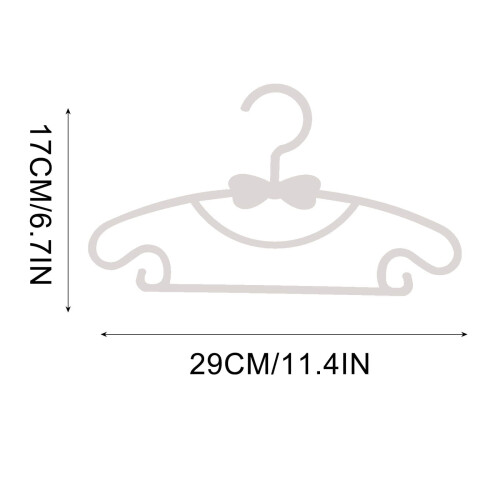 10 Pack Kids Bow-Shaped Coat Hangers, PP Plastic, 29 x 17 cm 2