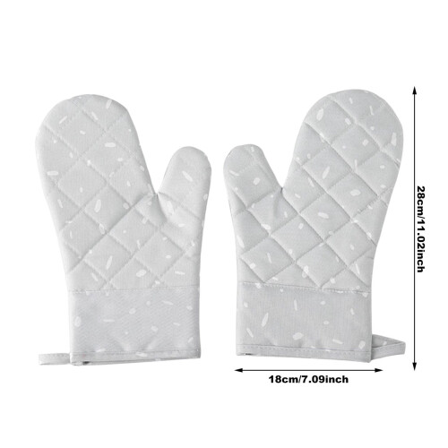 2-Pack Oven Mitts – Heat-Resistant Cotton Kitchen Gloves 1