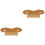 2Pcs Khaki Bamboo Pipa Bridge Tailpiece Handmade Replacement Part 2
