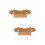 2Pcs Khaki Bamboo Pipa Bridge Tailpiece Handmade Replacement Part 6