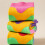 Kids Long Socks Vibrant Rainbow Stripes Comfortable Elastic-Red 7