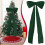 6 Ft Green Velvet Christmas Bow 4