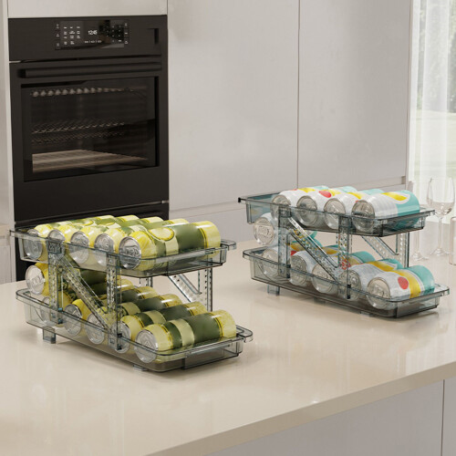 Adjustable Refrigerator Can Organizer – Holds Up to 10 1