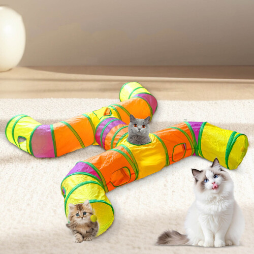H-Shaped Interactive Pet Tunnel for Cats and Dogs 1