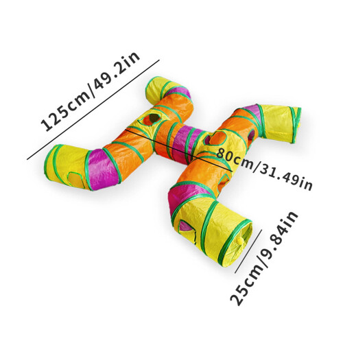 H-Shaped Interactive Pet Tunnel for Cats and Dogs 2