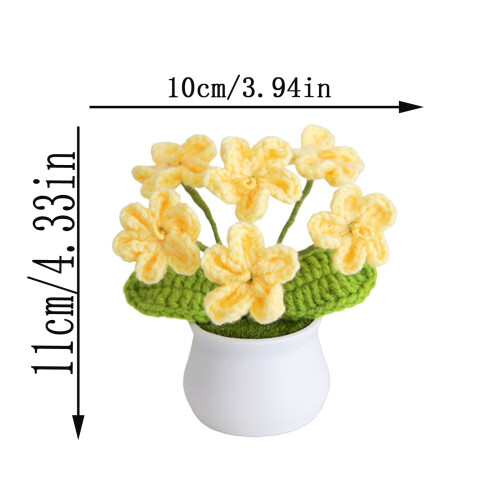 Handmade Crocheted Flower Pot – Multicolored Decorative 1