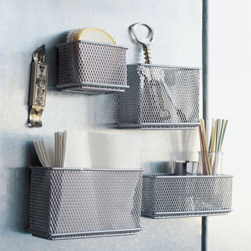 Metal Magnetic Storage Basket for Fridge or Whiteboard 2