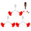 Red Double-Head Hummingbird Feeder Tubes & Stoppers (3 Pack) 2