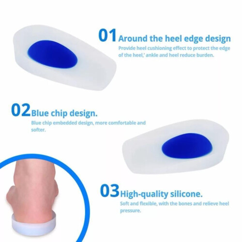 2-pack Heel Inserts - Silicone Shoe Inserts - Transparent_Surprise Gift 2