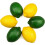 5 limoni verdi artificiali 3,5" x 2,1" 1