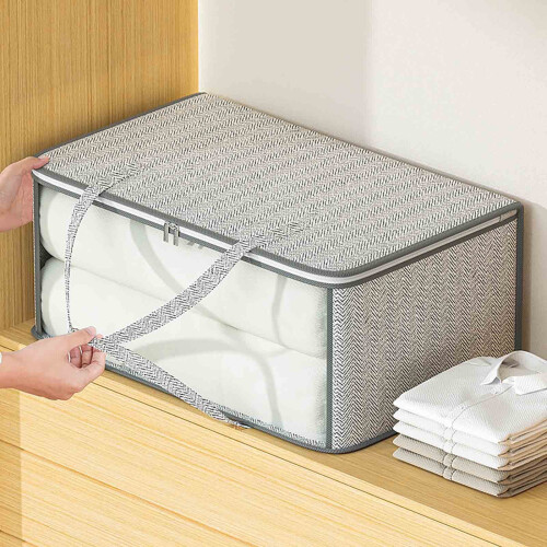 Cotton Quilt Storage Bag – 120L Foldable Organiser