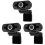 3Pièces Webcam Ordinateur 1080P Caméra Noire Exquise Pour Cours 2
