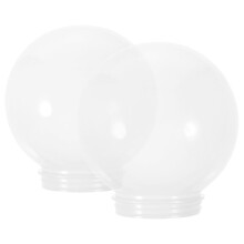 White Acrylic Globe Lamp Shade 12 cm 2 pcs