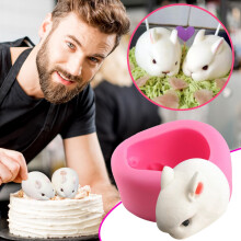 Easter Rabbit Fondant Cake Mould, 7x5x4cm