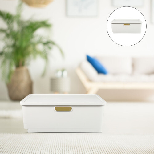 White PP Rectangular Storage Box 37x27x13.5cm