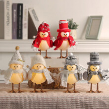 Christmas Bird Figurines – Fabric Table & Mantel Decor