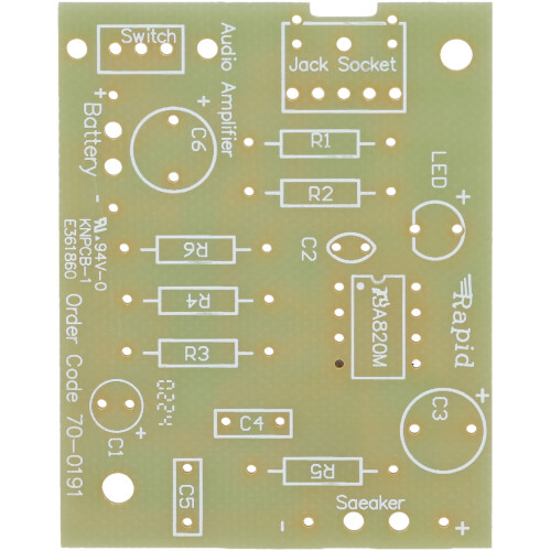 Rapid Rapid 700191 Rapid Audio Amplifier PCB (Pack of 5) 2