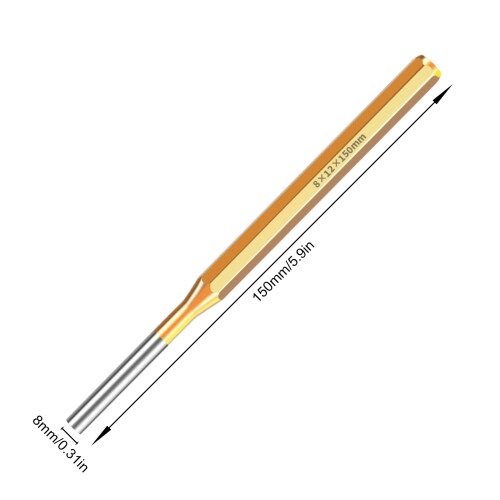 2-10mm Cylindrical Punch Chisel Roll Pin Punch Tool-10x12x150mm 2