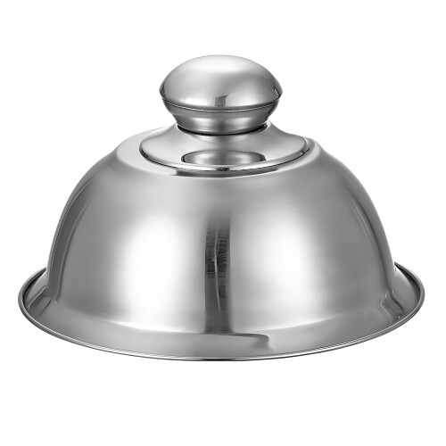 Edelstahl-BBQ-Grilldeckel mit ergonomischem Griff,-22CM