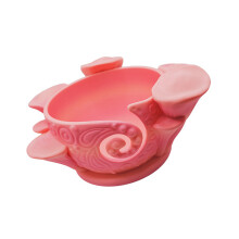 3D-geprinte breikom met gaten ronde plastic garendispenser-Roze