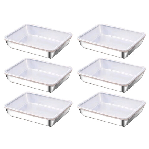 Ensemble de 6 récipients alimentaires-Grand format 2200 ml avec