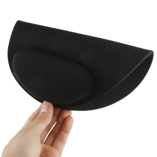 Thin Mouse Pad with Wrist Rest - Black_black/Black_Surprise Gift 2