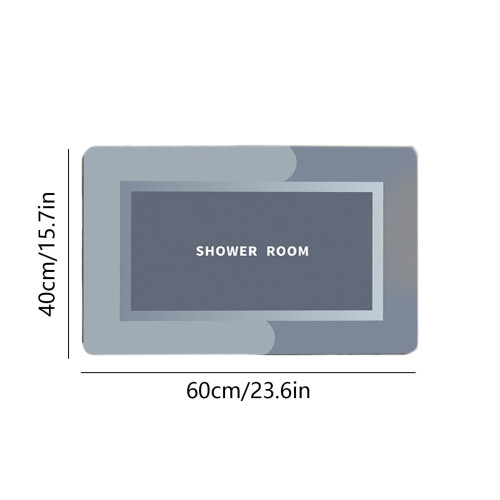 Super Absorbent Quick-Dry Bathroom Rug with Non-Slip Rubber 2
