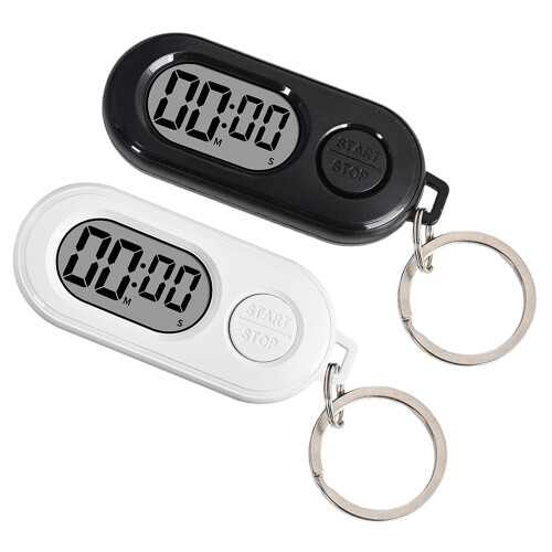 Kunststoff-Schlüsselanhänger, Timer, stoßfest, für-Schwarz 1