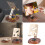 Rotating Phone Stand With Walnuts Base Adjustable Height 2