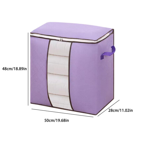 Heavy Duty Clothes Storage Bag with Double Zipper & 2