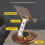 Rotating Phone Stand With Walnuts Base Adjustable Height 4
