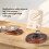 Rotating Phone Stand With Walnuts Base Adjustable Height 6