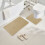 Ensemble de tapis de bain antidérapants et absorbants, 2 pièces, beige 6
