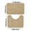 Ensemble de tapis de bain antidérapants et absorbants, 2 pièces, beige 3