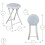 Padded Folding Stool - Grey 2